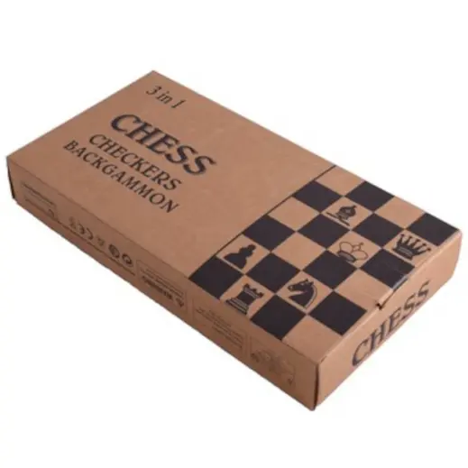 Chess & Backgammon & Checkers Set Gift Box